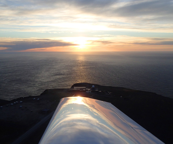 Flying around the north cape